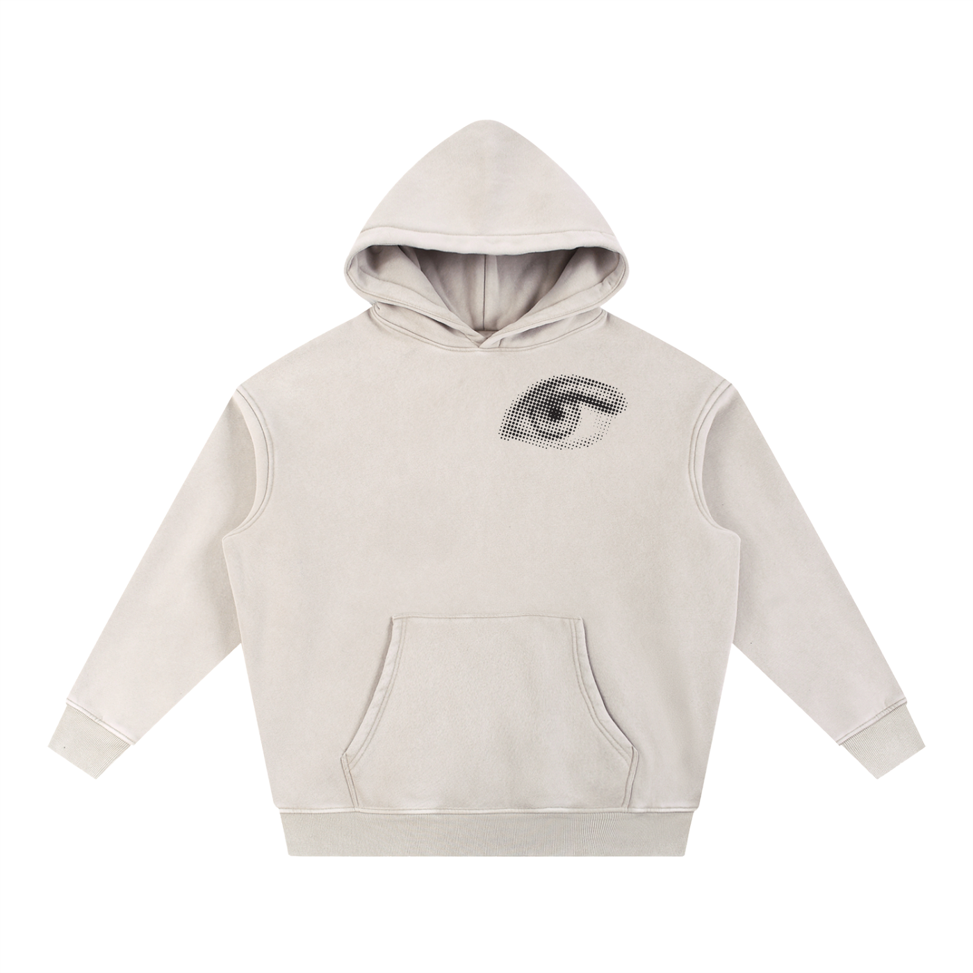 Snow Wash Fleece Oversize Hoodie