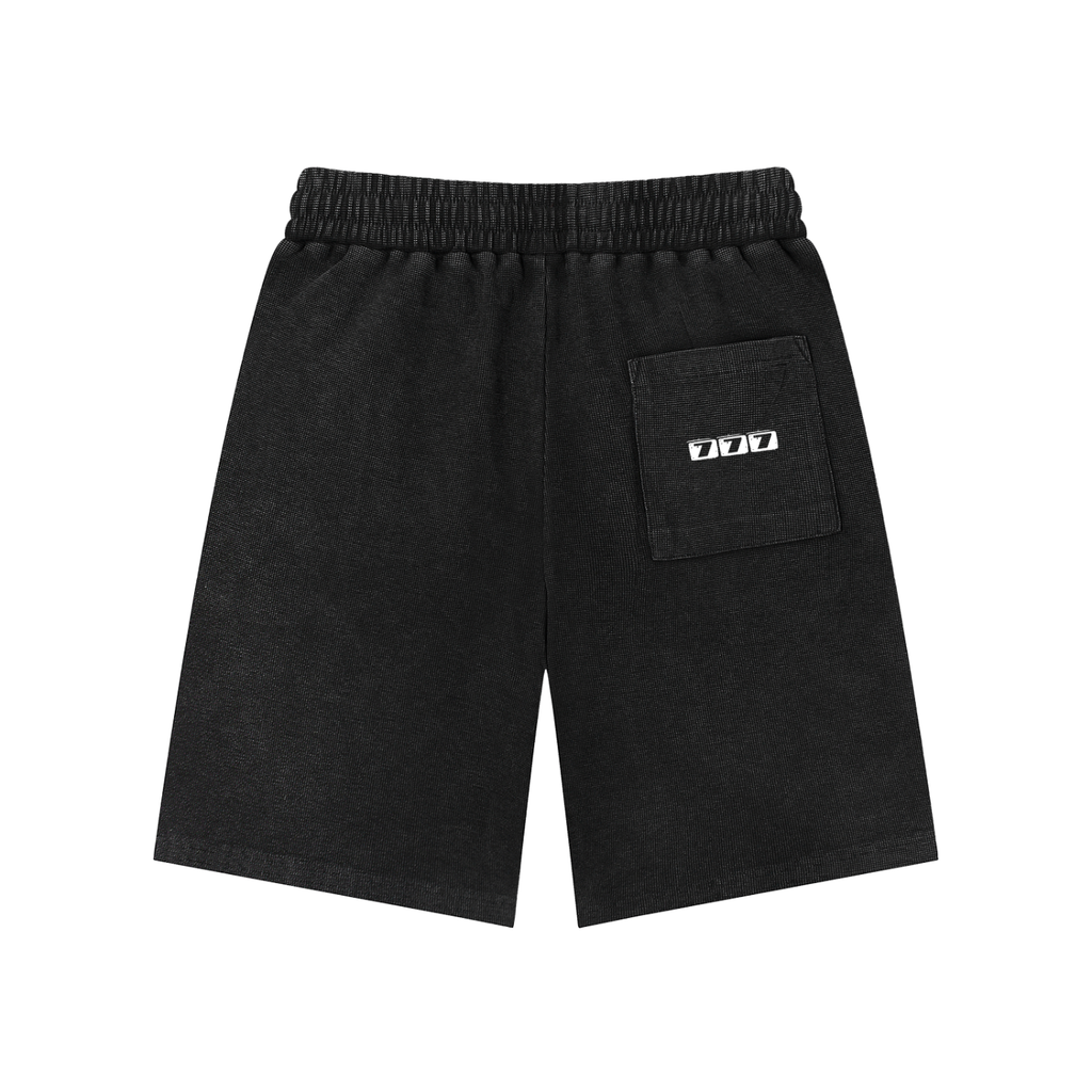 Mineral Wash Waffle Knit Shorts