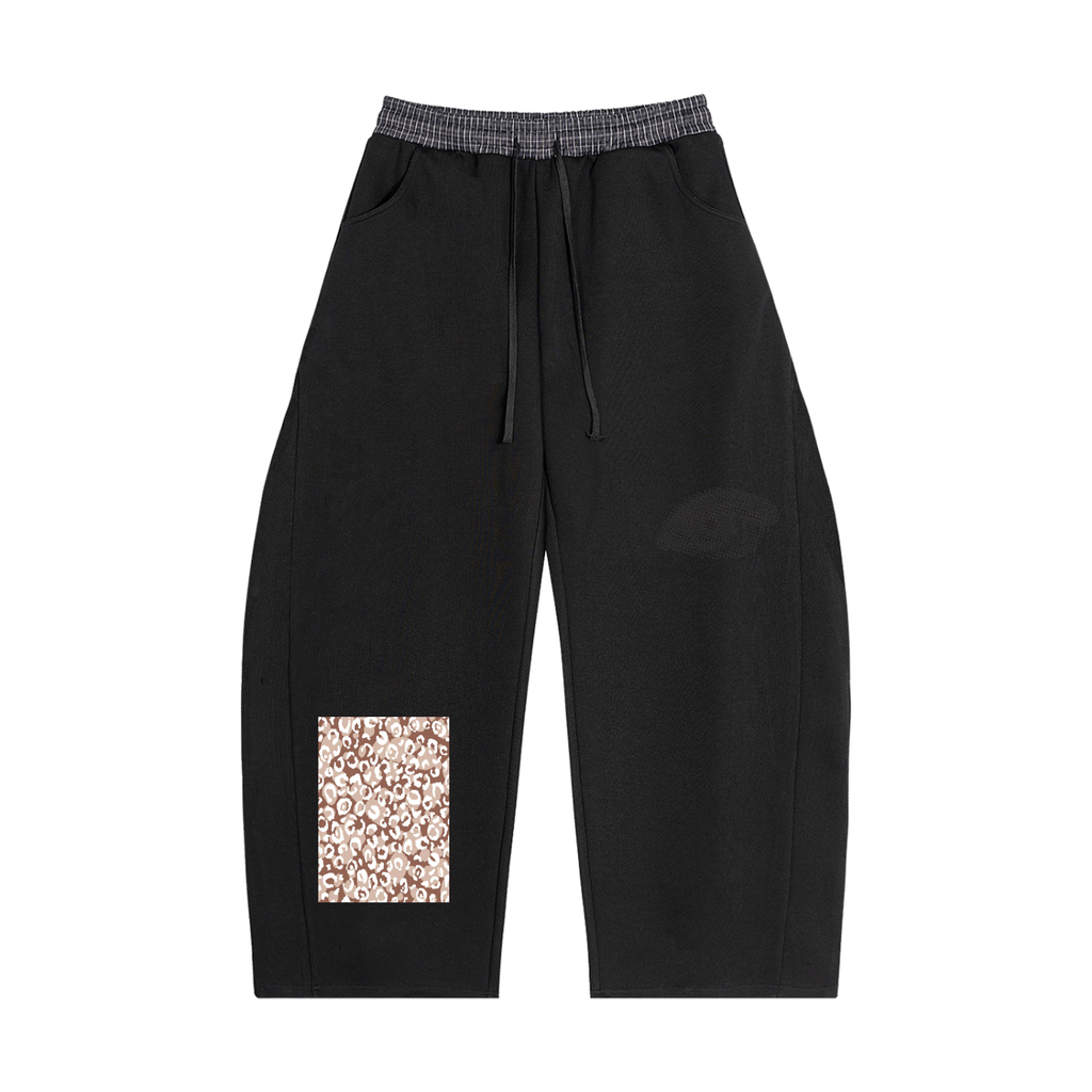 Plaid Waistband Barrel Sweatpants