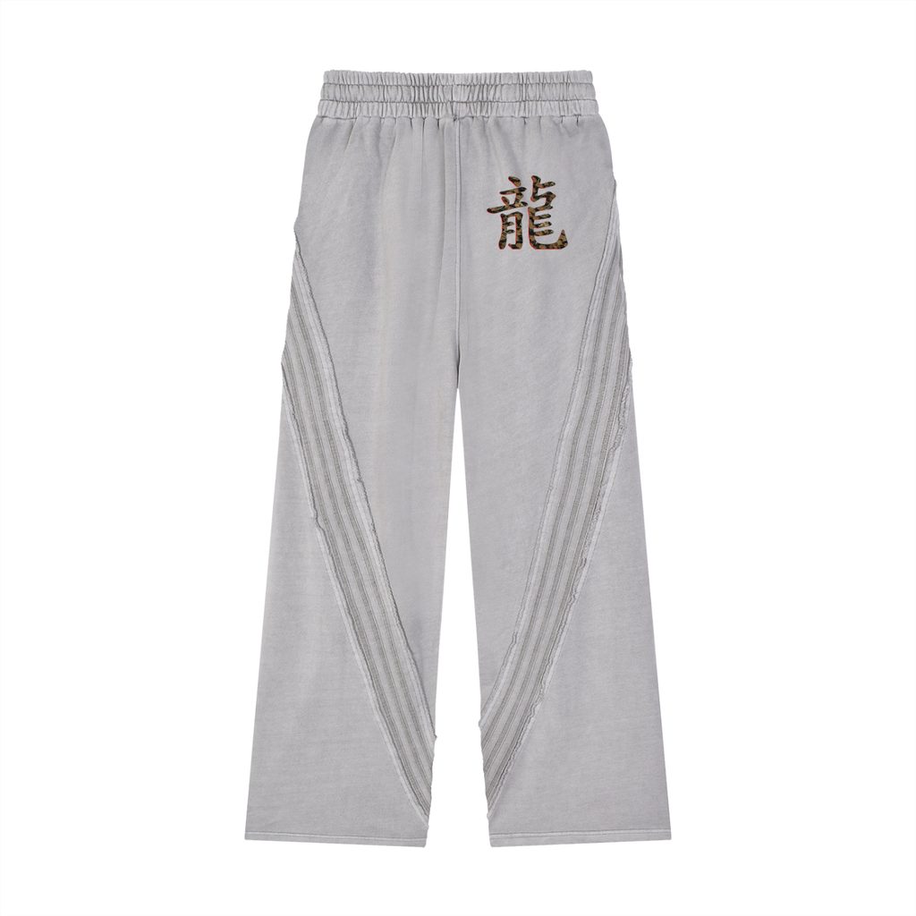 Snow Washed Tape Raw Edge Sweatpants