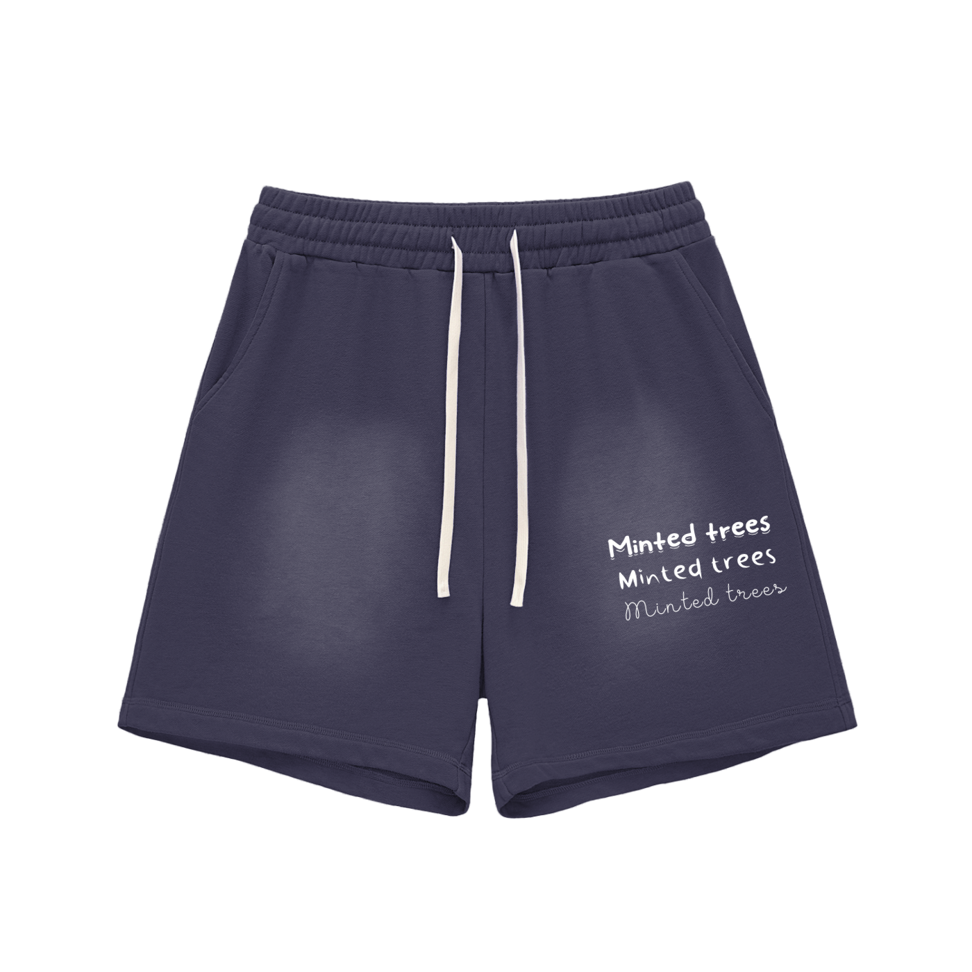 Sun Fade Raw Edge Cotton Shorts