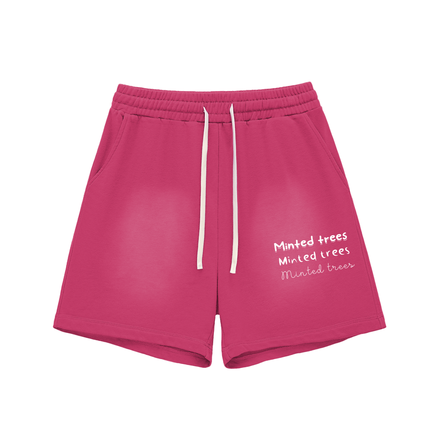 Sun Fade Raw Edge Cotton Shorts