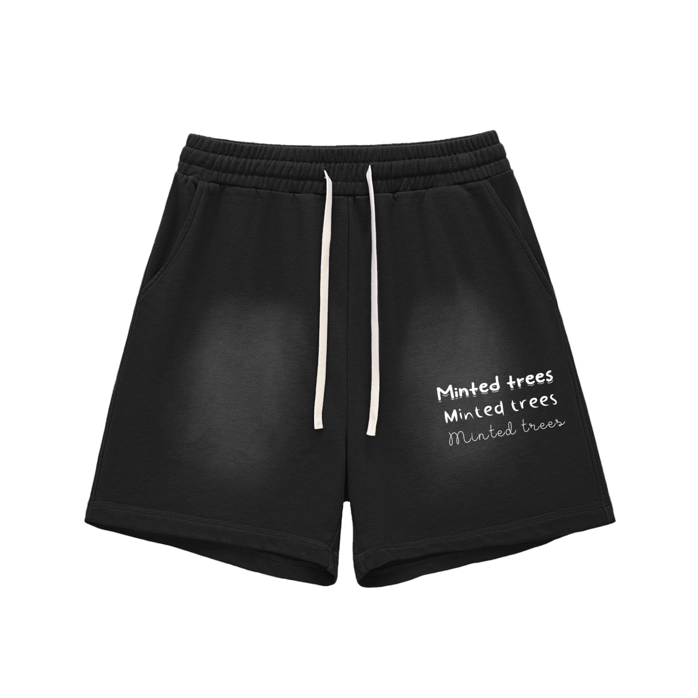 Sun Fade Raw Edge Cotton Shorts