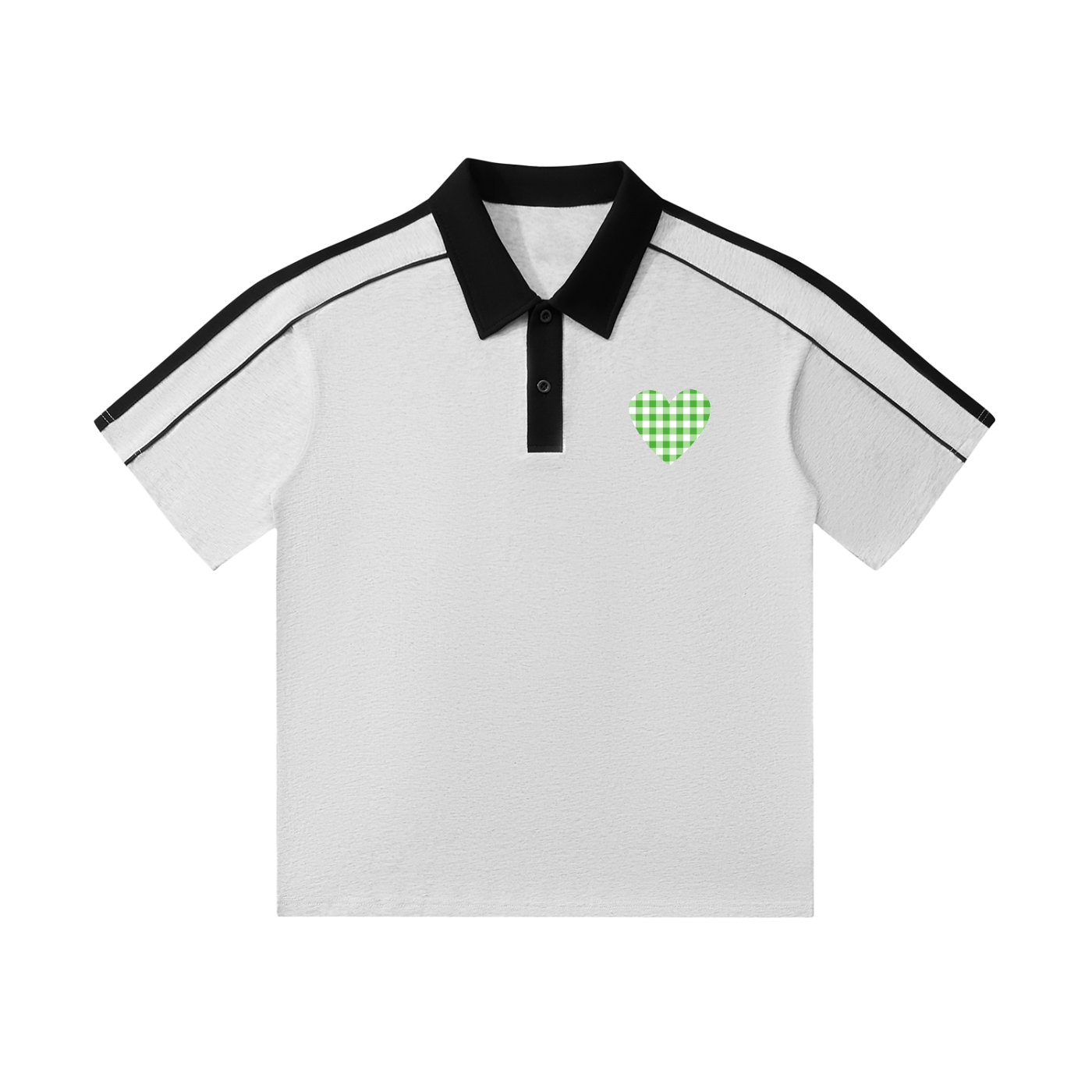 Contrast Collar Short-Sleeve Polo Shirt
