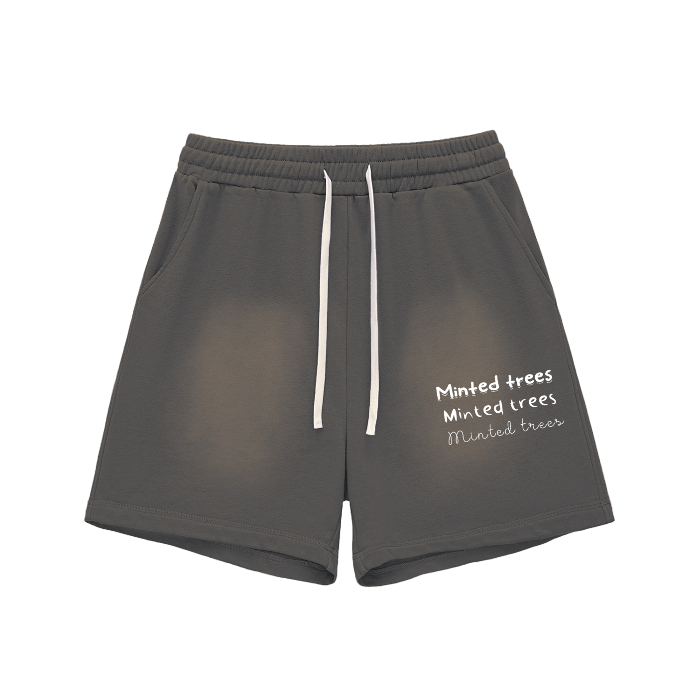 Sun Fade Raw Edge Cotton Shorts