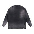 Sun Fade Distressed Ripped Crewneck sweater