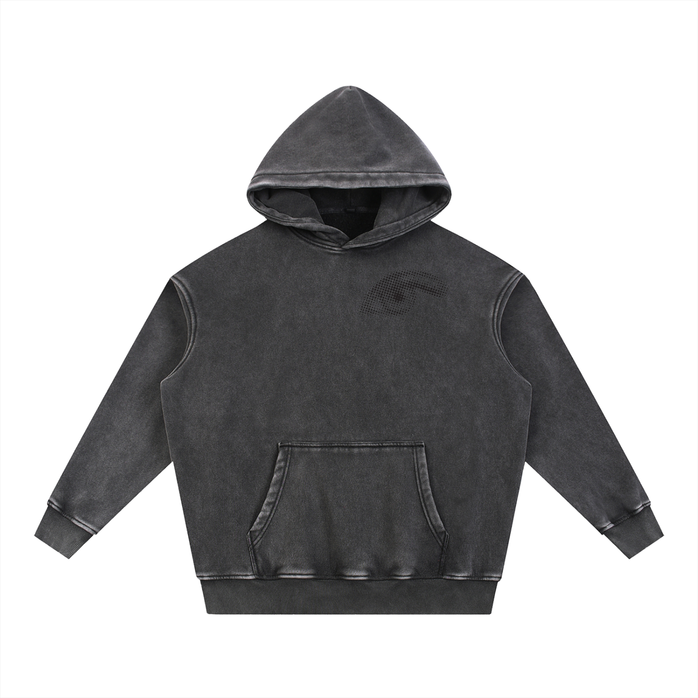 Snow Wash Fleece Oversize Hoodie